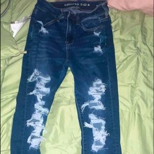 American Eagle hi rise dark wash jegging size 2